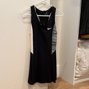 Nike Women's Black and Peach Tennis Dress, Size Small